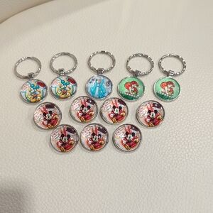 Disney Character Keychains Set